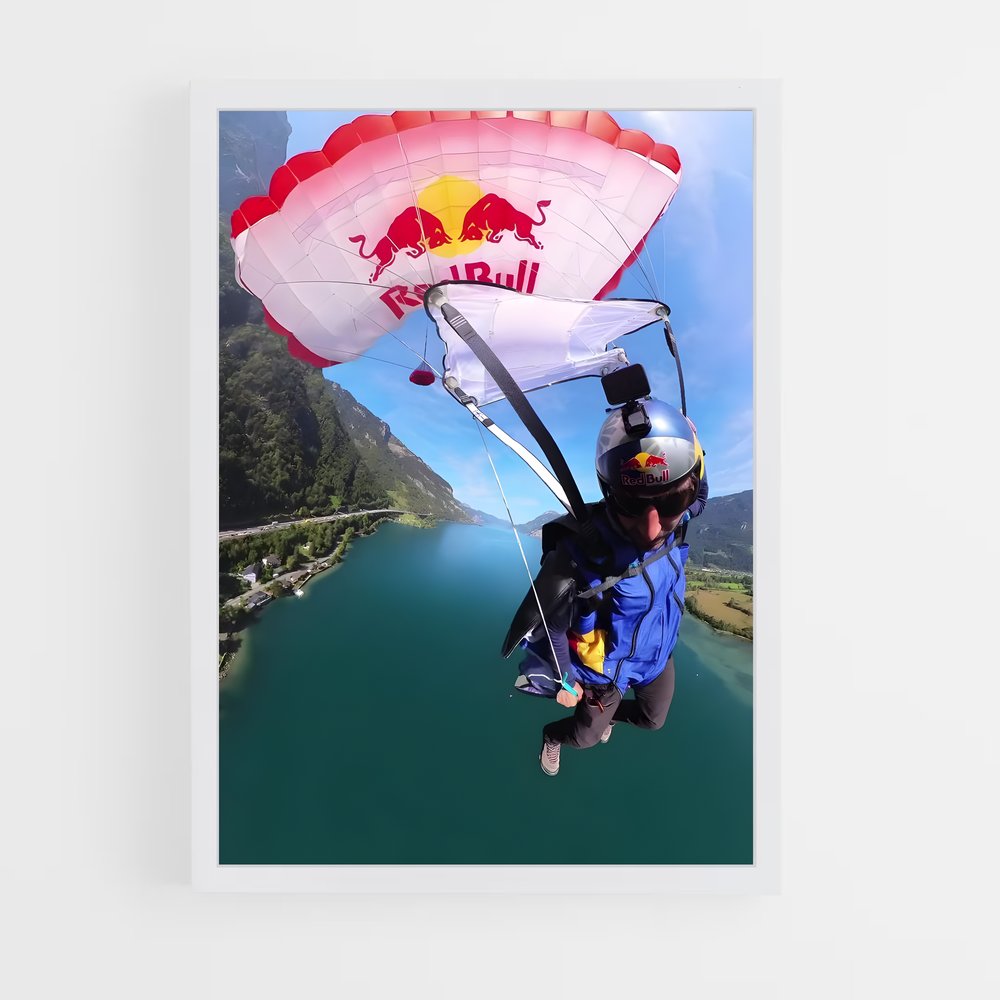 Poster Red bull survoler – affiche Parachutisme (vue 3)
